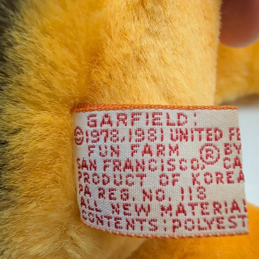 Vintage Garfield Plush Fun Farm 1981 United Feature Syndicate 10 Inch Toy